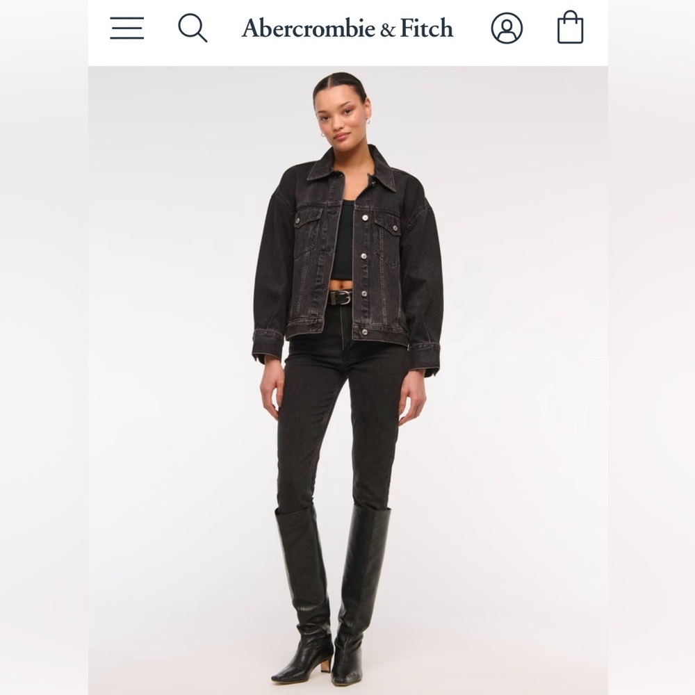 ABERCROMBIE & FITCH The Skinny High Rise Black Jeans size 27/4